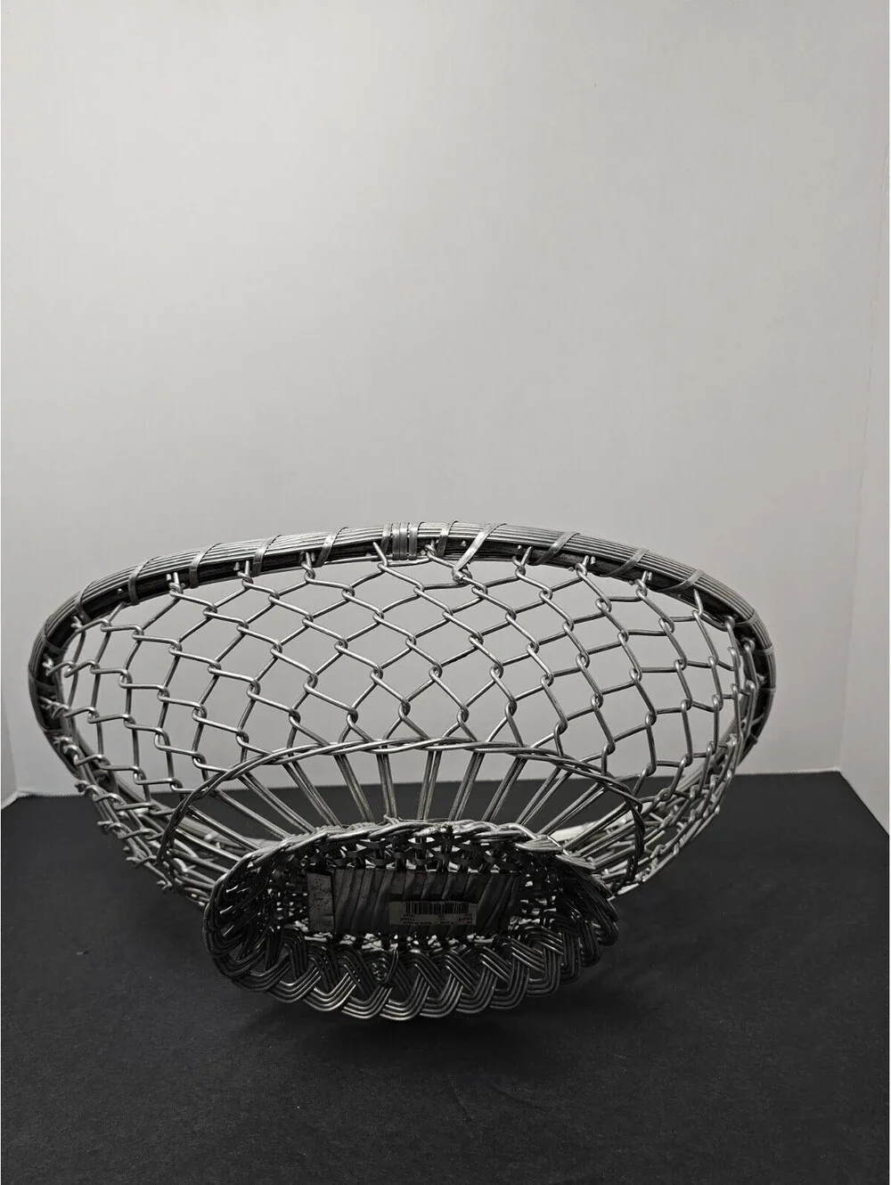 IHI Woven Wire Mesh Decorative Basket Bowl Silver Made in India